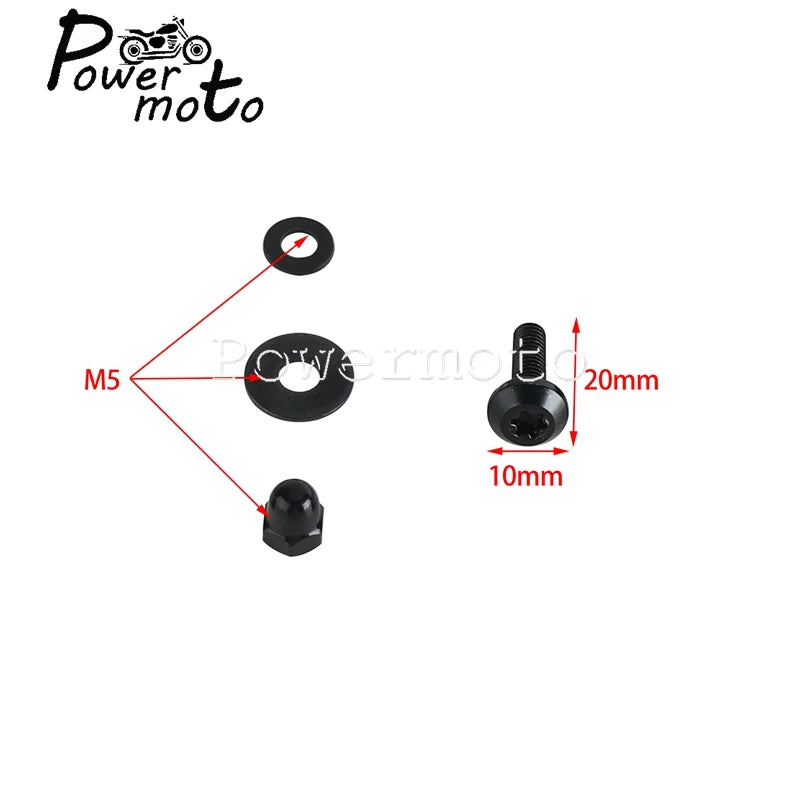 Memphis Shades Road Warrior Fairing Windscreen T25 Windshield Bolt Screw 6pcs For Harley Softail Low Rider S Dyna Fat Street Bob