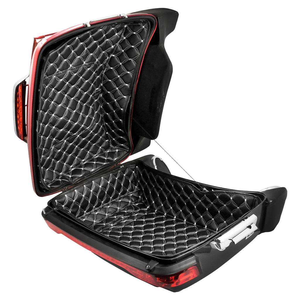 Motorcycle Tour Pak Trunk Carpet Inner Bag Liner Luggage Leather Bags Pad For Harley Touring Road Electra Glide FLHR FLHT 14-23