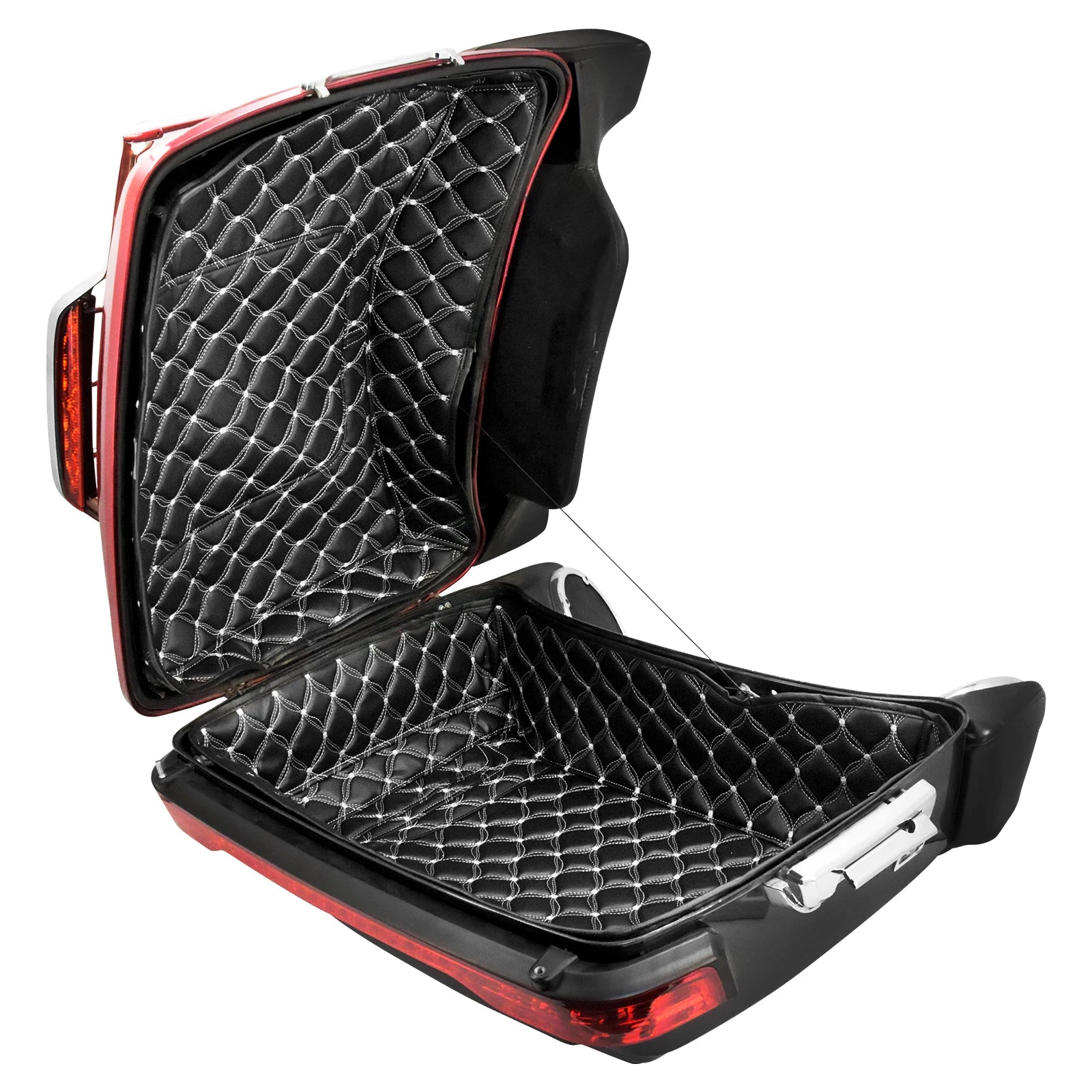 Motorcycle Tour Pak Trunk Carpet Inner Bag Liner Luggage Leather Bags Pad For Harley Touring Road Electra Glide FLHR FLHT 14-23