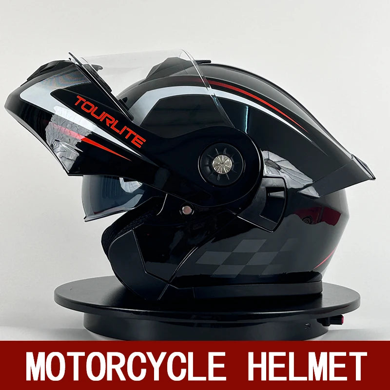 Motorcycle helmet men's and women's face helmet winter and summer motorcycle full helmet double lens four-season universal helme