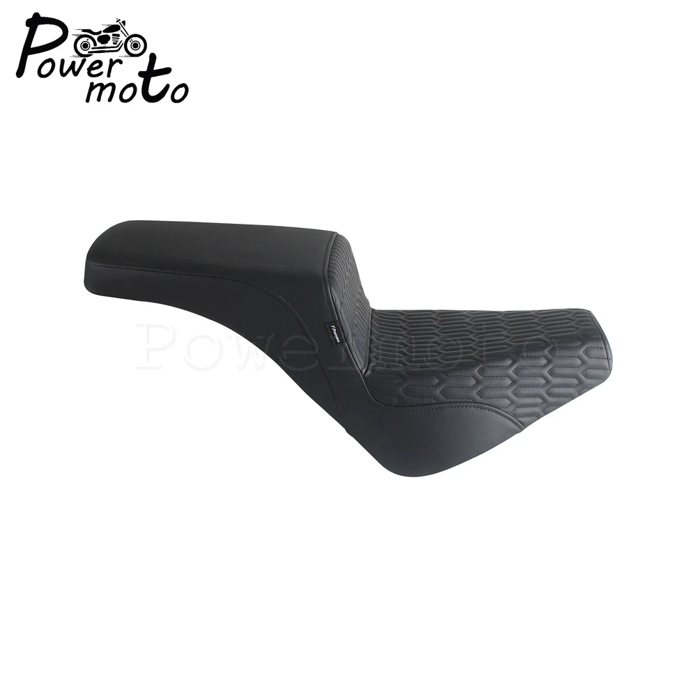 Leather Driver Passenger Seat Two up Seat Cushion Cover For Harley Softail Slim Street Bob Heritage Classic Deluxe 2018-2024