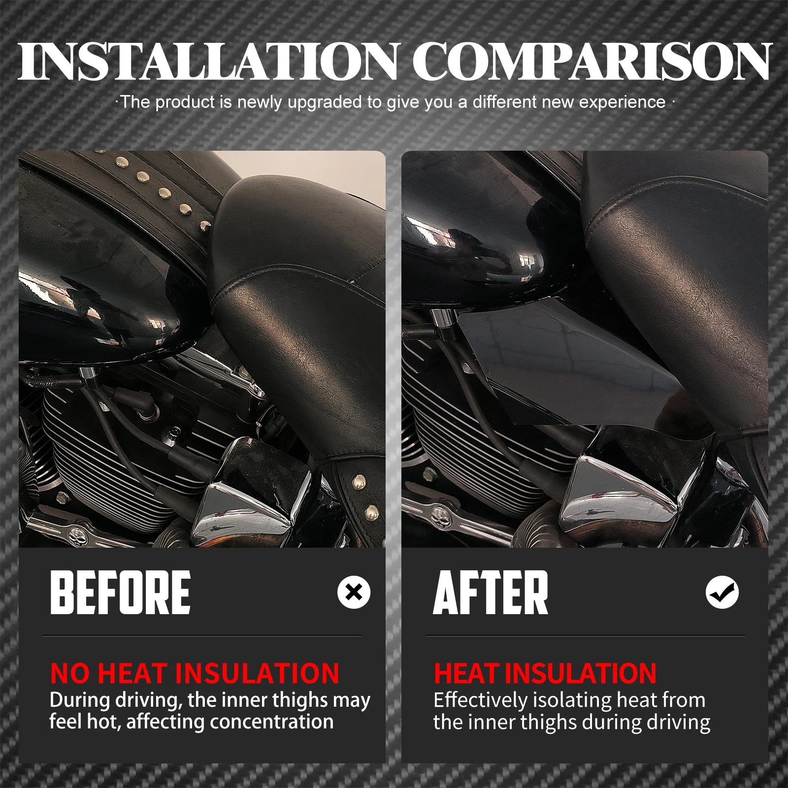 Motorcycle Air Heat Deflector Shield Reflective Saddle Heat Shield For Harley Softail Slim FLS Fatboy FLSTF FLSTN FLBRS 2000-17