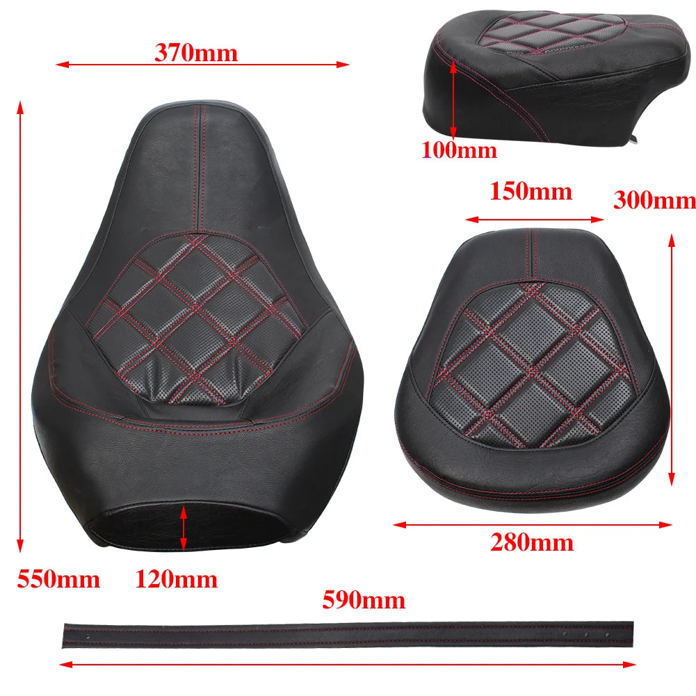 Two-Up Driver Passenger Seat + Front Rider Backrest For Harley Touring CVO Street Glide Road King Special Classic 2009-2023 2022
