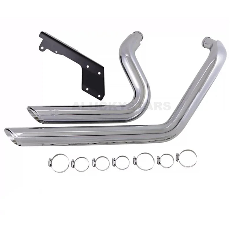 Black Chrome Motorcycle V-H Dual Exhaust System Muffler Exhaust Pipe For Harley Sportster XL1200 XL883 Iron XL 1200 883 X48 V72