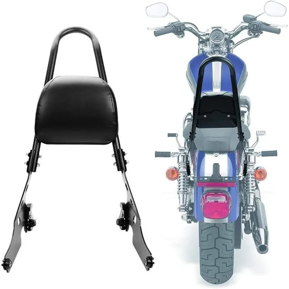 Motorcycle Detachable Rear Passenger Backrest Sissy Bar Seat For Harley Sportster XL883C 883R 2004-2022 XL1200C 1200S 1996-2000
