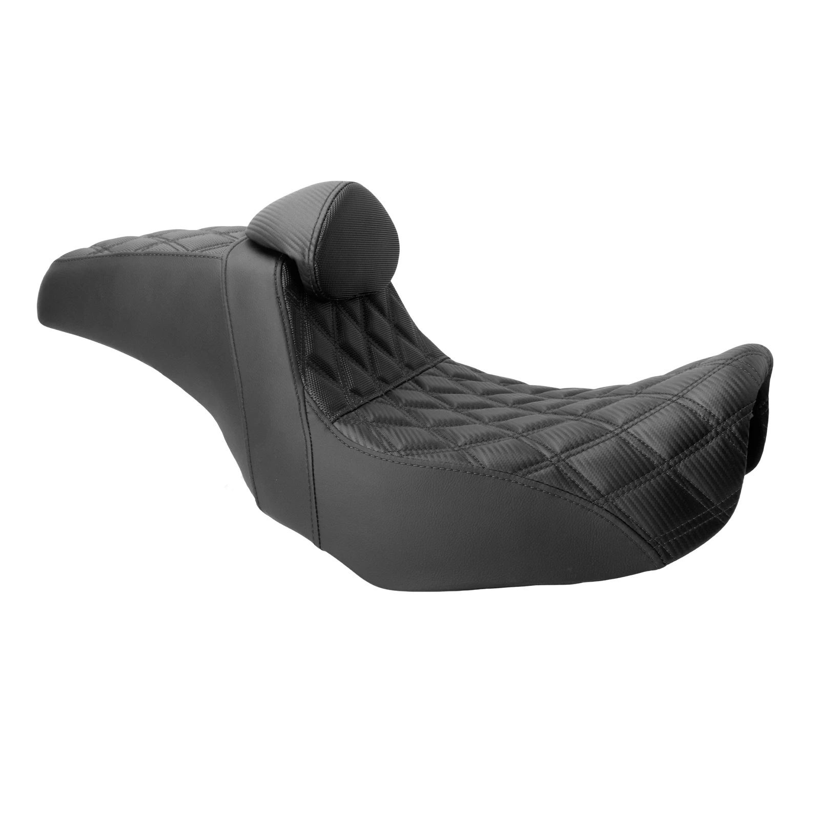 Motorcycle Two Up Seat With Backrest Driver Passenger Saddle Cushions Seat For Harley Dyna Low Rider Fat Bob Street Bob 06-2017