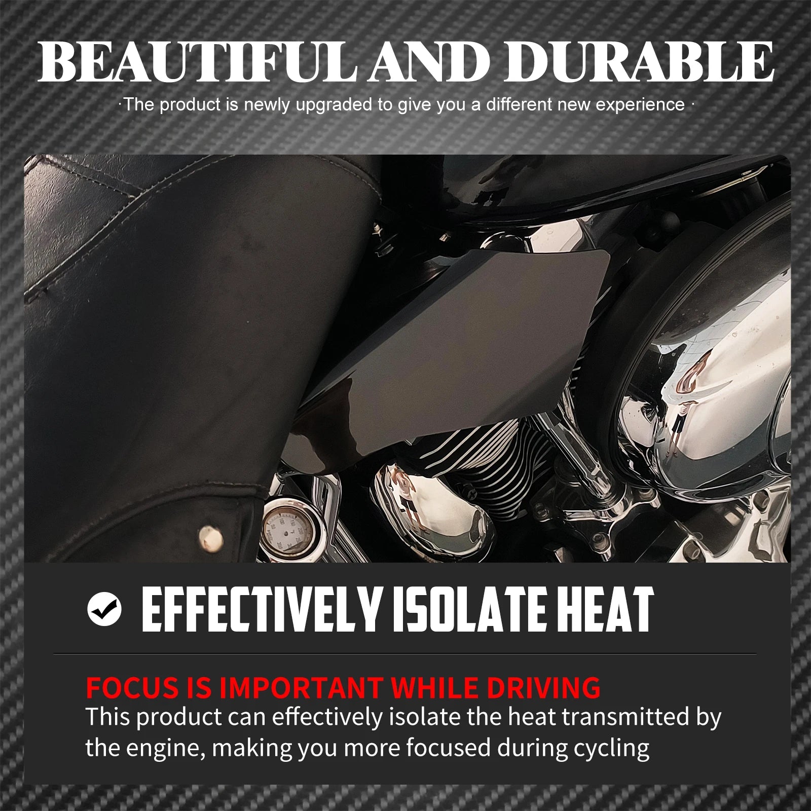 Motorcycle Air Heat Deflector Shield Reflective Saddle Heat Shield For Harley Softail Slim FLS Fatboy FLSTF FLSTN FLBRS 2000-17