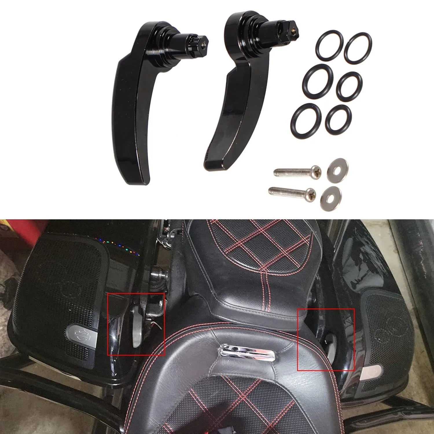 Motorcycle Saddle Bag Lifter Saddlebag Latch Kit For Harley Davidson Touring Street Glide Electra Glide Road King 2014-2024
