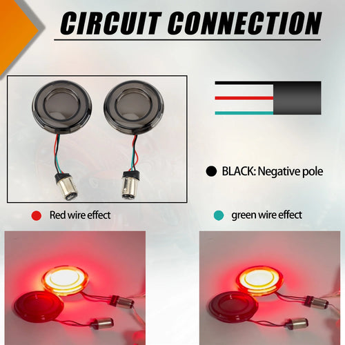 Motorcycle LED Turn Signal Bullet Style 1156 1157 Brake Indicator For