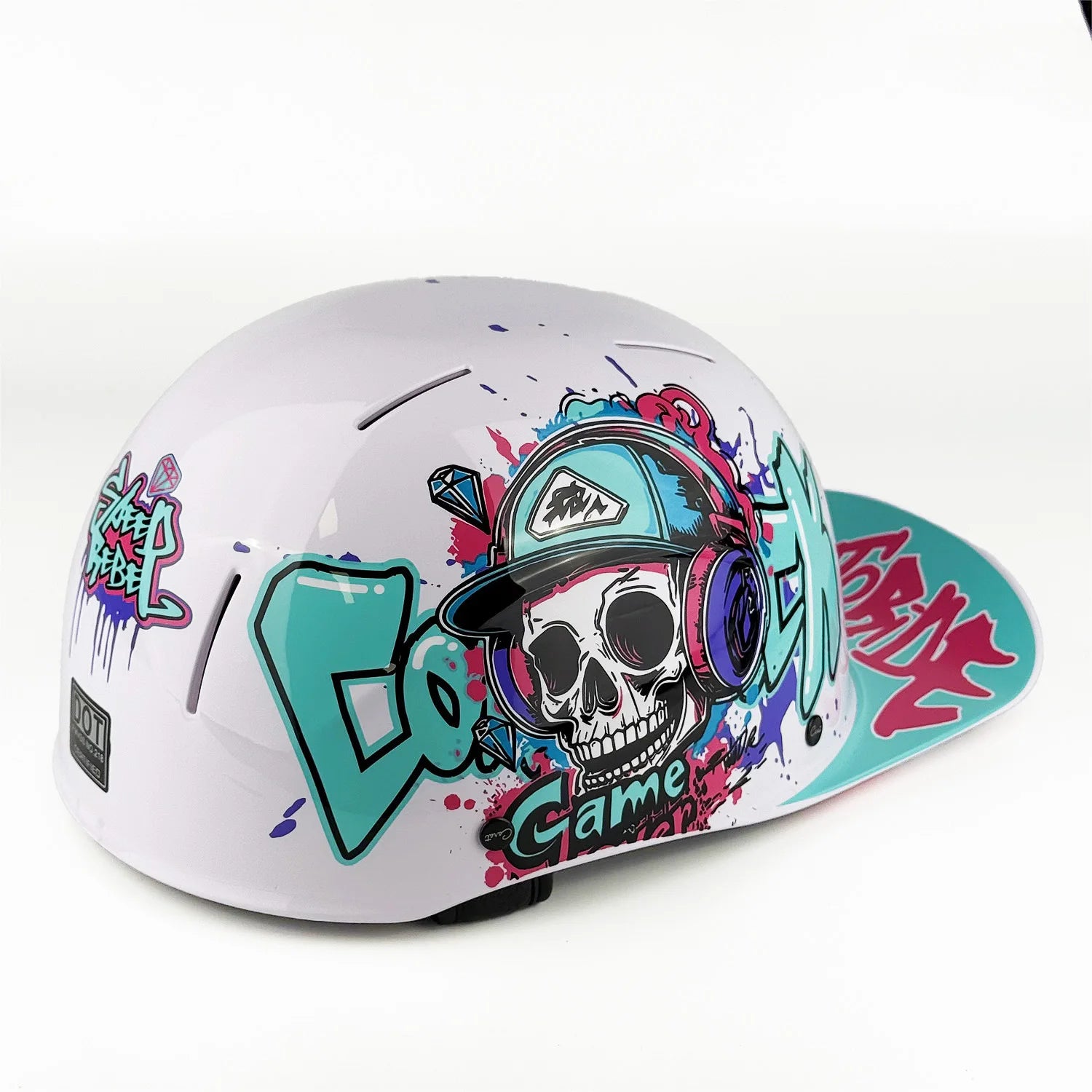 Motorcycle Half Helmet Baseball Cap Half Face Helmet Anti-UV Safety Hard Hat Helmet Motorcycle for Mens