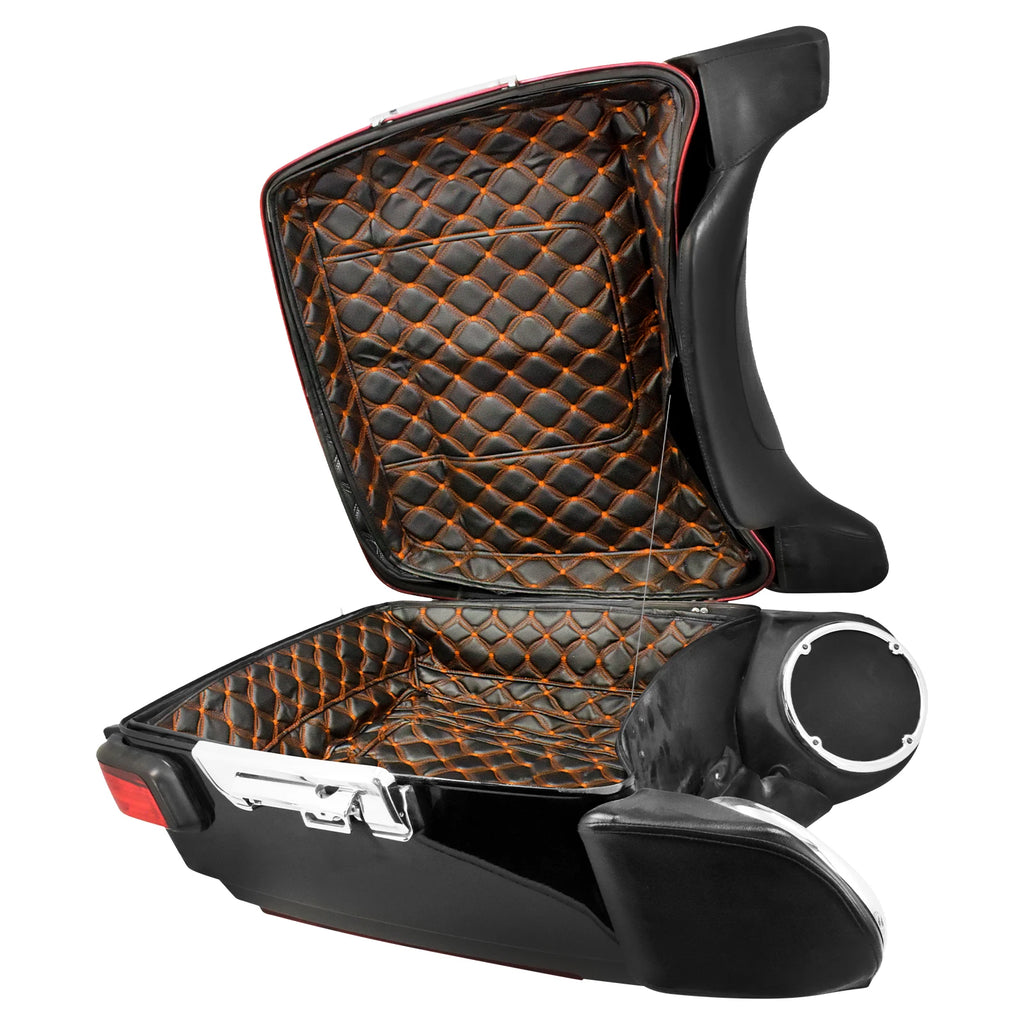 Motorcycle Tour Pak Trunk Carpet Inner Bag Liner Luggage Leather Bags Pad For Harley Touring Road Electra Glide FLHR FLHT 14-23