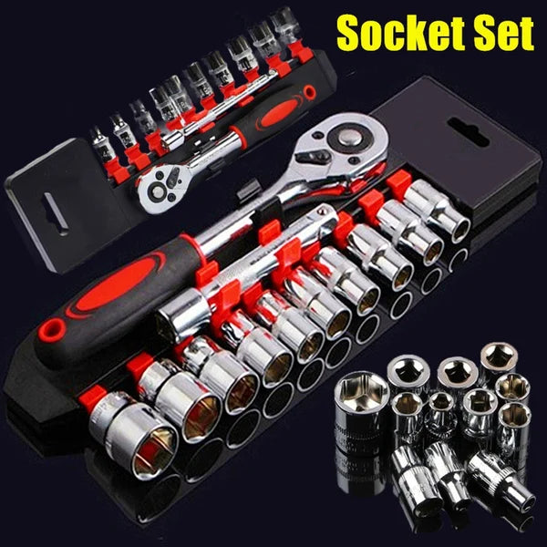 BS1 12 Piece Quick Wrench Barrel Set Motorcycle Bicycle Repair Tool Hardware Auto Boat Car Multi Tool Kit Easy to Carry