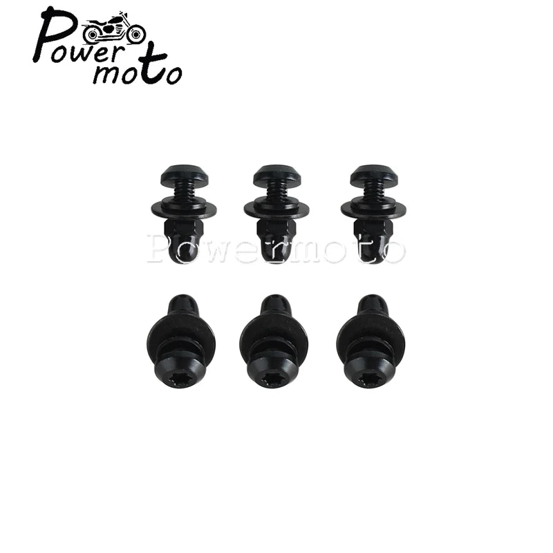 Memphis Shades Road Warrior Fairing Windscreen T25 Windshield Bolt Screw 6pcs For Harley Softail Low Rider S Dyna Fat Street Bob