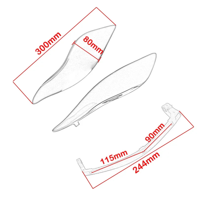 1 Pair Batwing Fairing Air Deflector Side Wing Windshield For Harley Touring Electra Street Tri Glide 2014 2015 2016-2019 2020