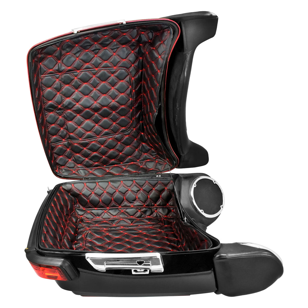 Motorcycle Tour Pak Trunk Carpet Inner Bag Liner Luggage Leather Bags Pad For Harley Touring Road Electra Glide FLHR FLHT 14-23