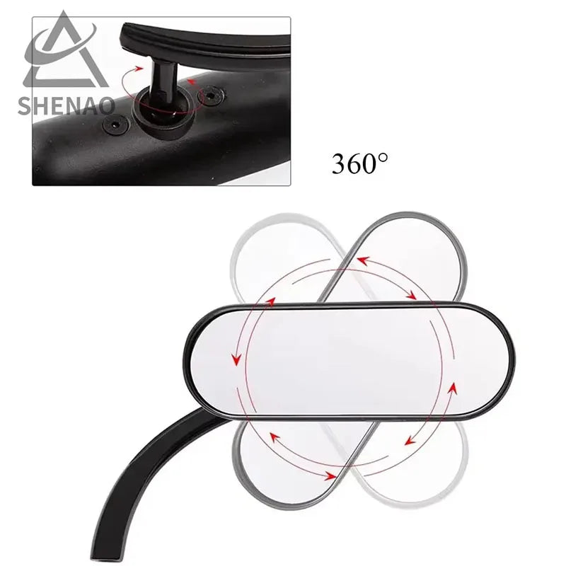 Motorcycle Rearview Mirror M8 M10 Mini Black Mirror For Harley Road King Street Electra Glide Road Glide Dyna Softail1982-2020