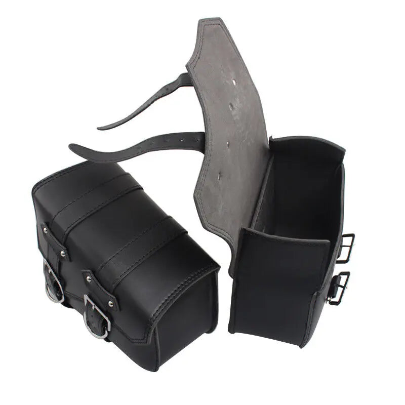 1 Pair Universal Motorcycle PU Leather Saddlebags Side Tool Pouch Bag Luggage Saddle Bag For Harley Sportster XL 883 1200 48 72