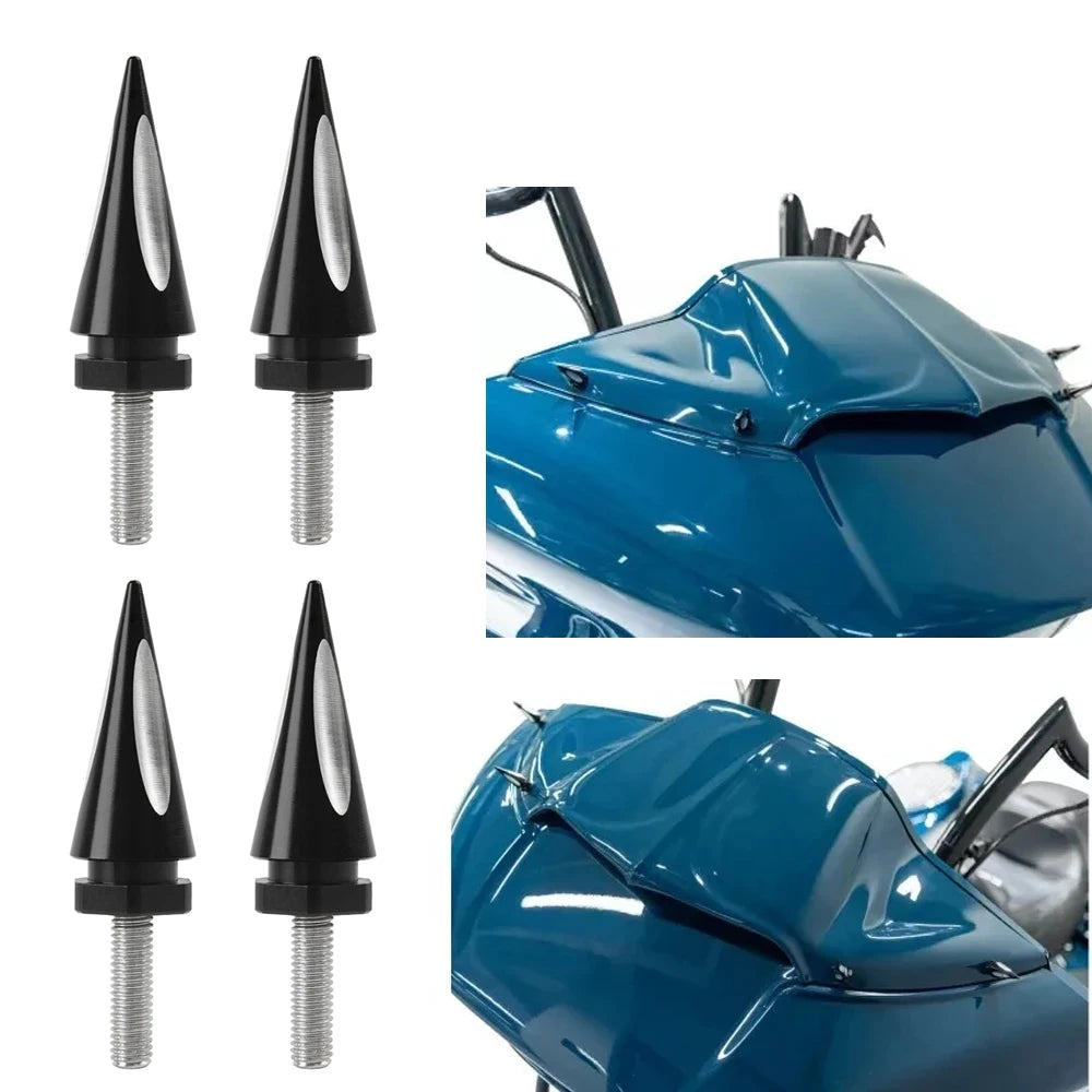4pcs Motorcycle Windshield Trim Bolts Windscreen Decorative Screws For 1998-2024 Harley Touring Road Glide FLTRX FLTRU Special