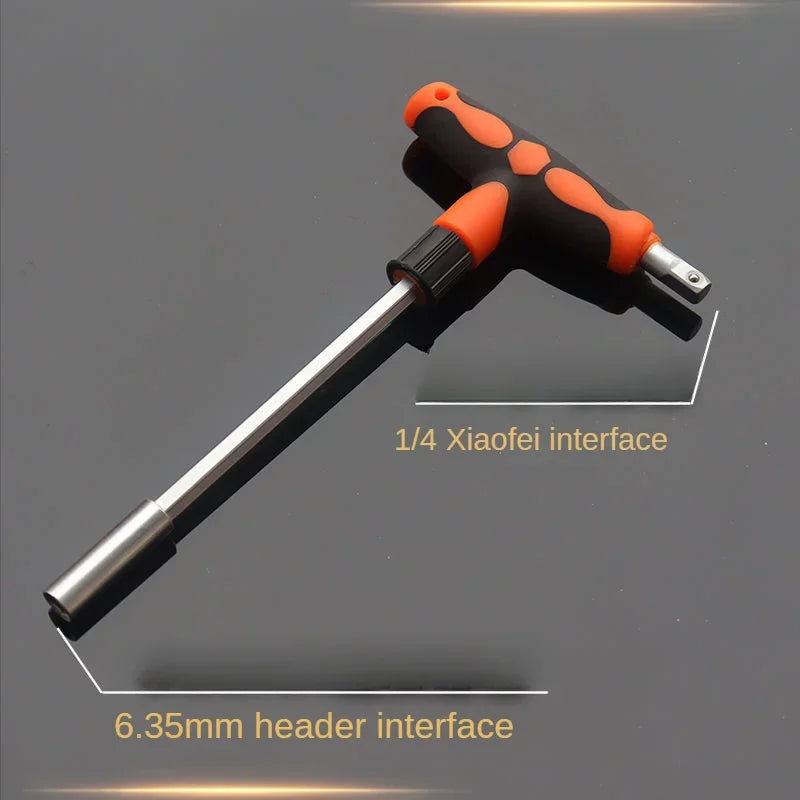 Screwdriver Set with T-shape Cross and Straight Slot Hexagon and Plum-shaped Heads plus Socket Set for DIY Lovers