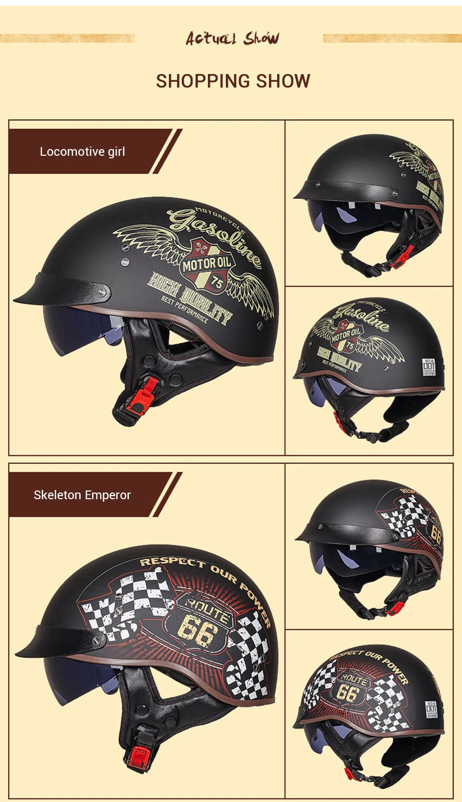 Scooter Biker Motorcycle Half Helmet Summer Motorcycle Helmet Anti Fall Retro Motorbike Half Helmet