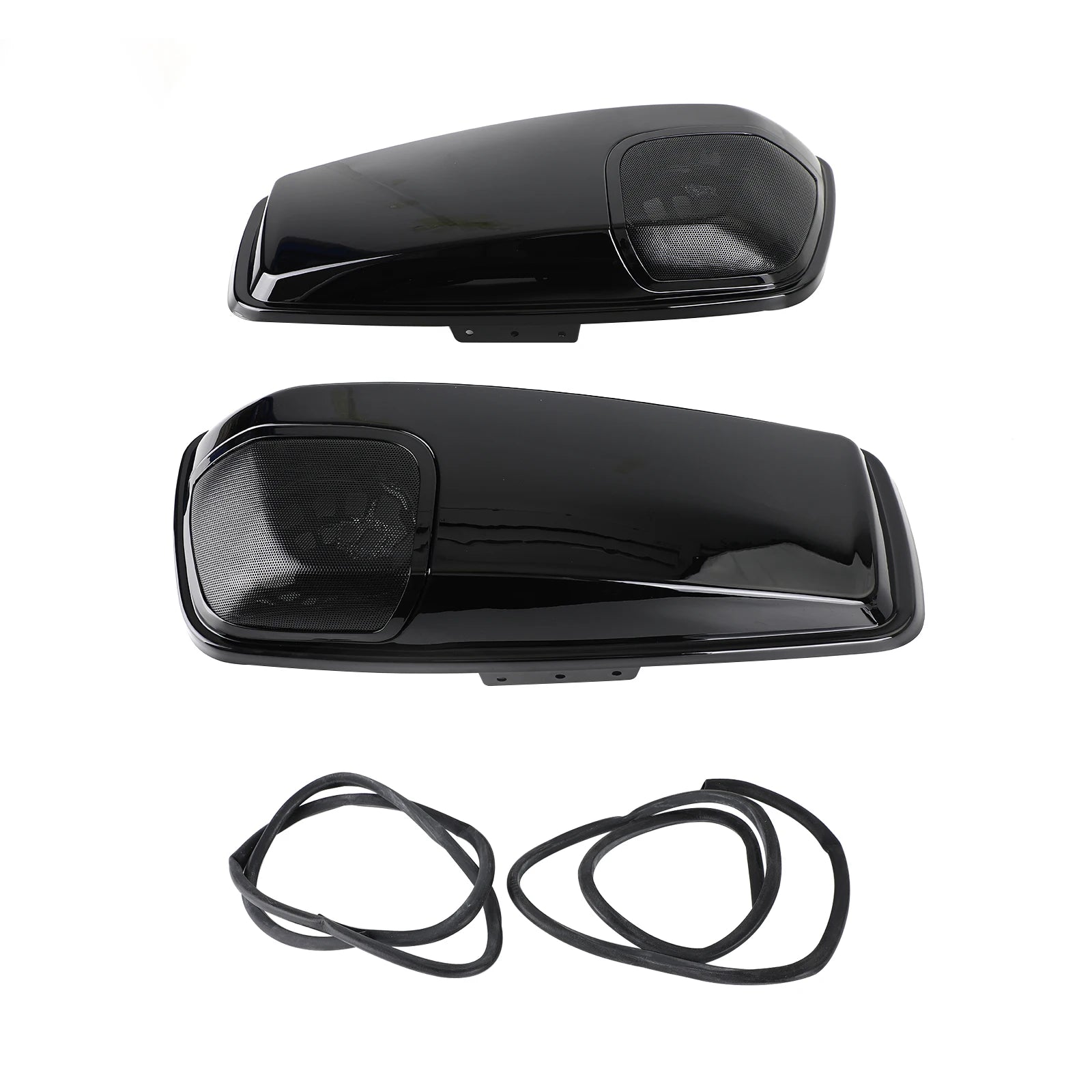 5 x 7 Speaker Lids Vivid Black Saddlebag for Harley Touring 2014-2020