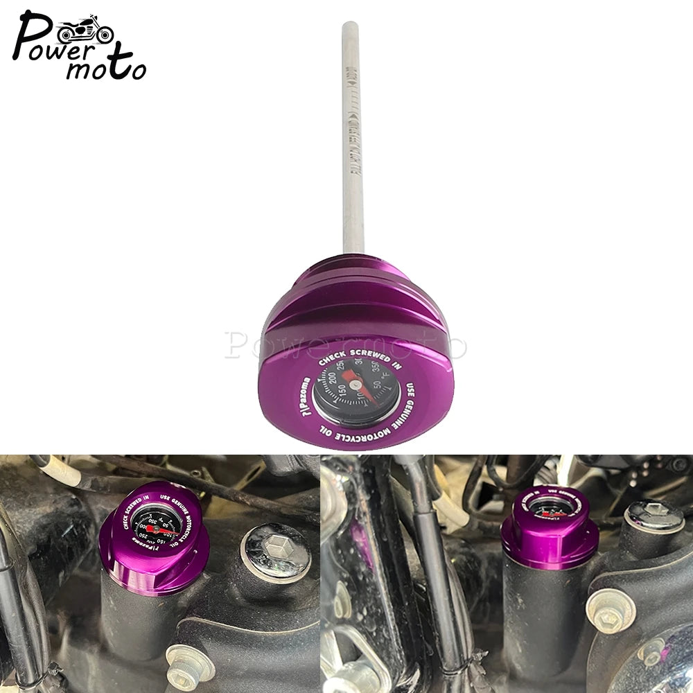 Motorcycle Oil Dipstick For Harley Touring Engine Oil Thermometer Gauge Road Glide FLTRX ST CVO FLTRXSTSE 2024 FLTRXSE 2023-2024