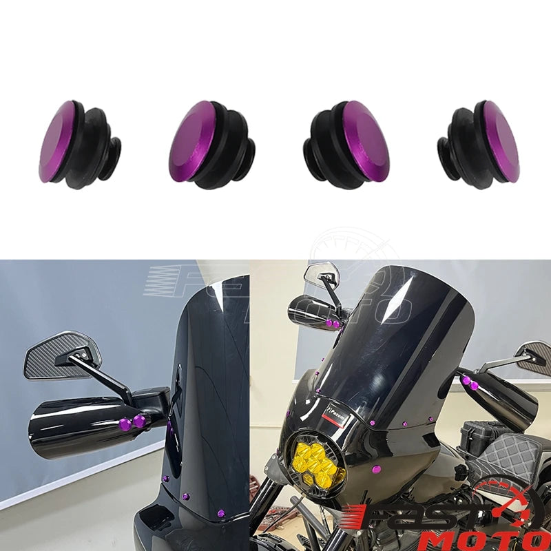 Motorcycle Club Style Fairing T25 Bolts Screws For Harley Softail Low Rider ST For Road Warrior Hand Guards Bolt Bushing Inserts