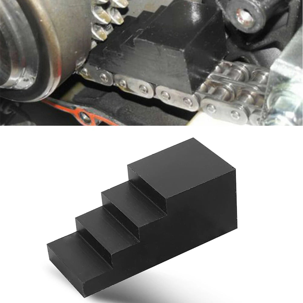 Universal Motorcycle Black Aluminium Primary Drive Locking Wedge Tool With Step Gear Lock Hub Nut Cam Tool For Harley Model