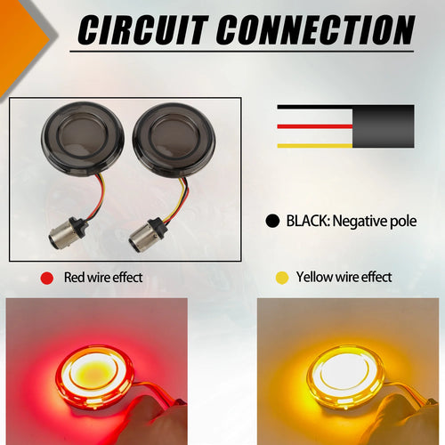 Motorcycle LED Turn Signal Bullet Style 1156 1157 Brake Indicator For