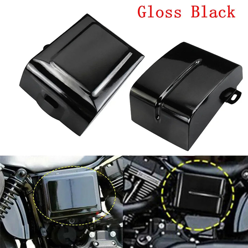 Motorcycle Battery Side Fairing Covers Cap Gloss Black/Matte Black For Harley Dyna Street Bob FXDB Low Rider FXDL FXDF FXDWG FLD