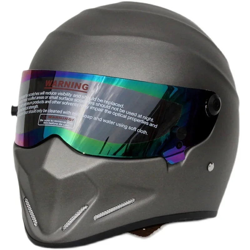 Stylish Retro Motorcycle Riding Safety Helmets Men Motorbike Motocross Racing Full Face Protective Helmet Karting Helmets