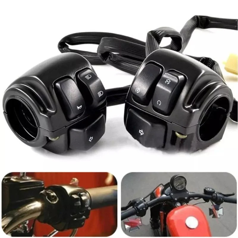 Motorcycle 1" 25mm Handlebar Switches Control And Wiring Harness For Harley Softail 1996-2012 Dyna Sportster XL 883 1200 V-Rod