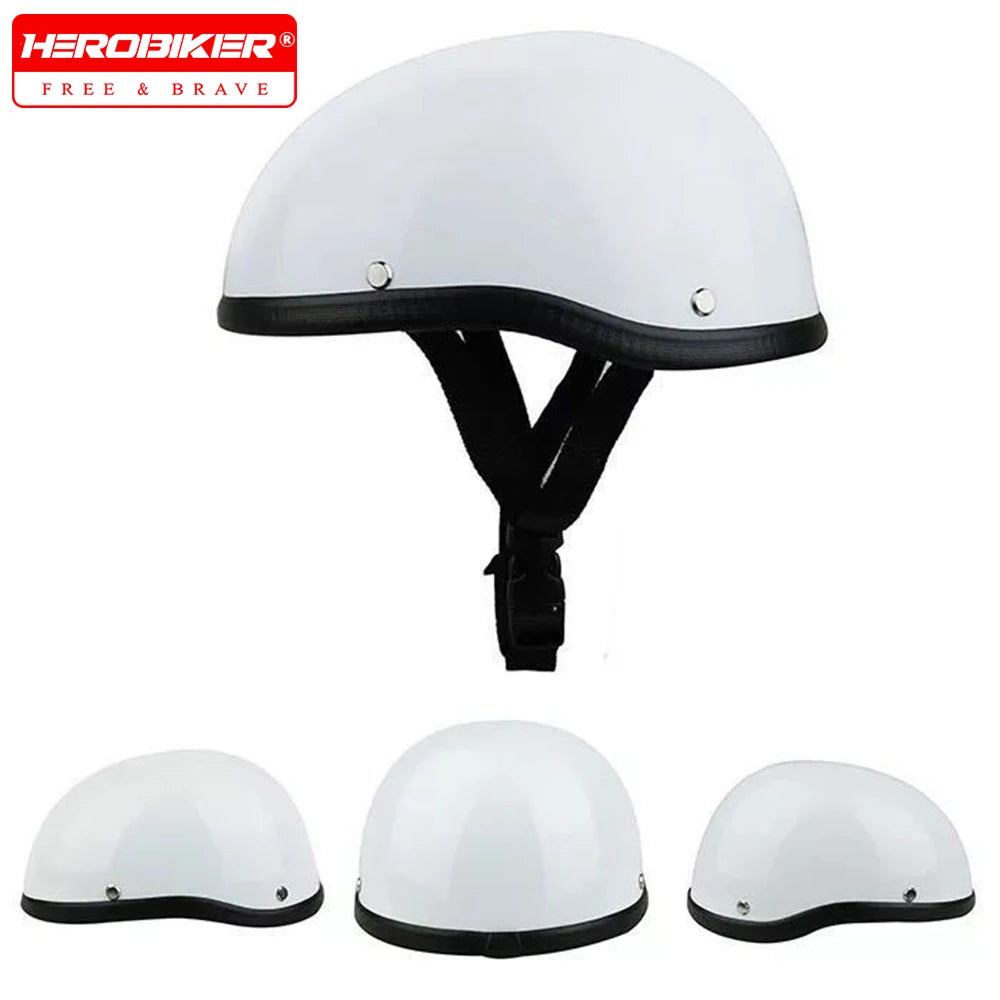 Summer Motorcycle Half Helmet Men Women Ultra Light Vintage Scooter Open Face Helmet Safety Cap Casco Moto Capacete De Moto