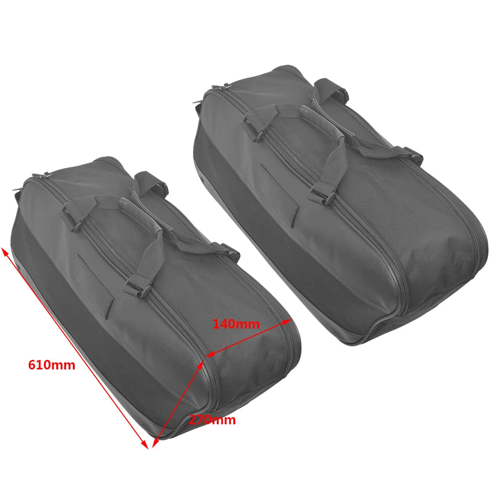 Motorcycle Black Saddle Bag Luggage Rack Liner Saddlebag For Harley Touring Road King Electra Street Glide Ultra 1993-2023 2022