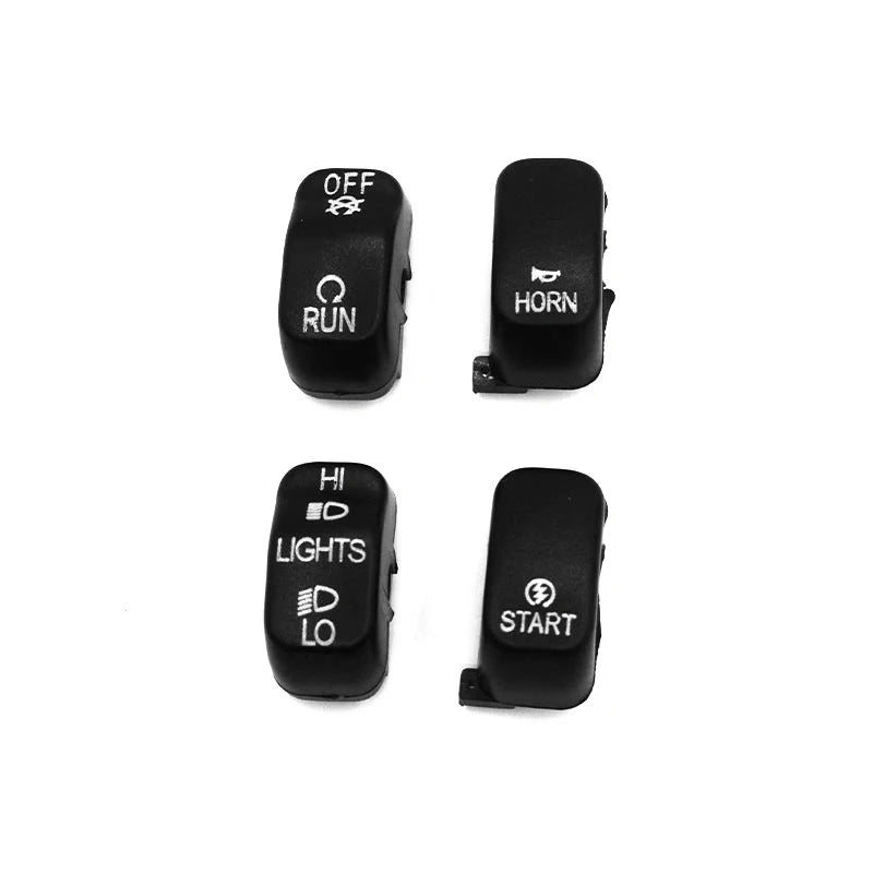 For Harley Touring Street / Electra Glide FLHT FLHTC FLHX 1996-2013 Motorcycle 10 pcs Hand Control Switch Housing Buttons Caps