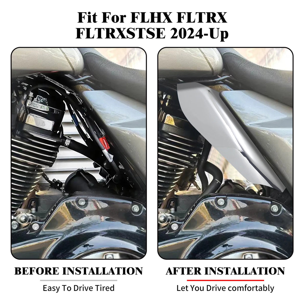 Air Heat Deflector Motorcycle Heat Shield Trim Deflector For Harley Touring Street Road Glide FLHX FLTRX Ultra FLTRXSE 2024-UP