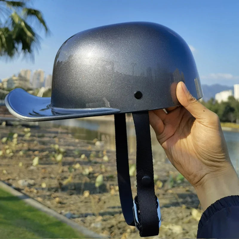 Motorcycle Helmet Baseball Cap Helmet Vintage Motor Electric Vehicle Riding Locomotive for Harley Retro Half Helmet Universal