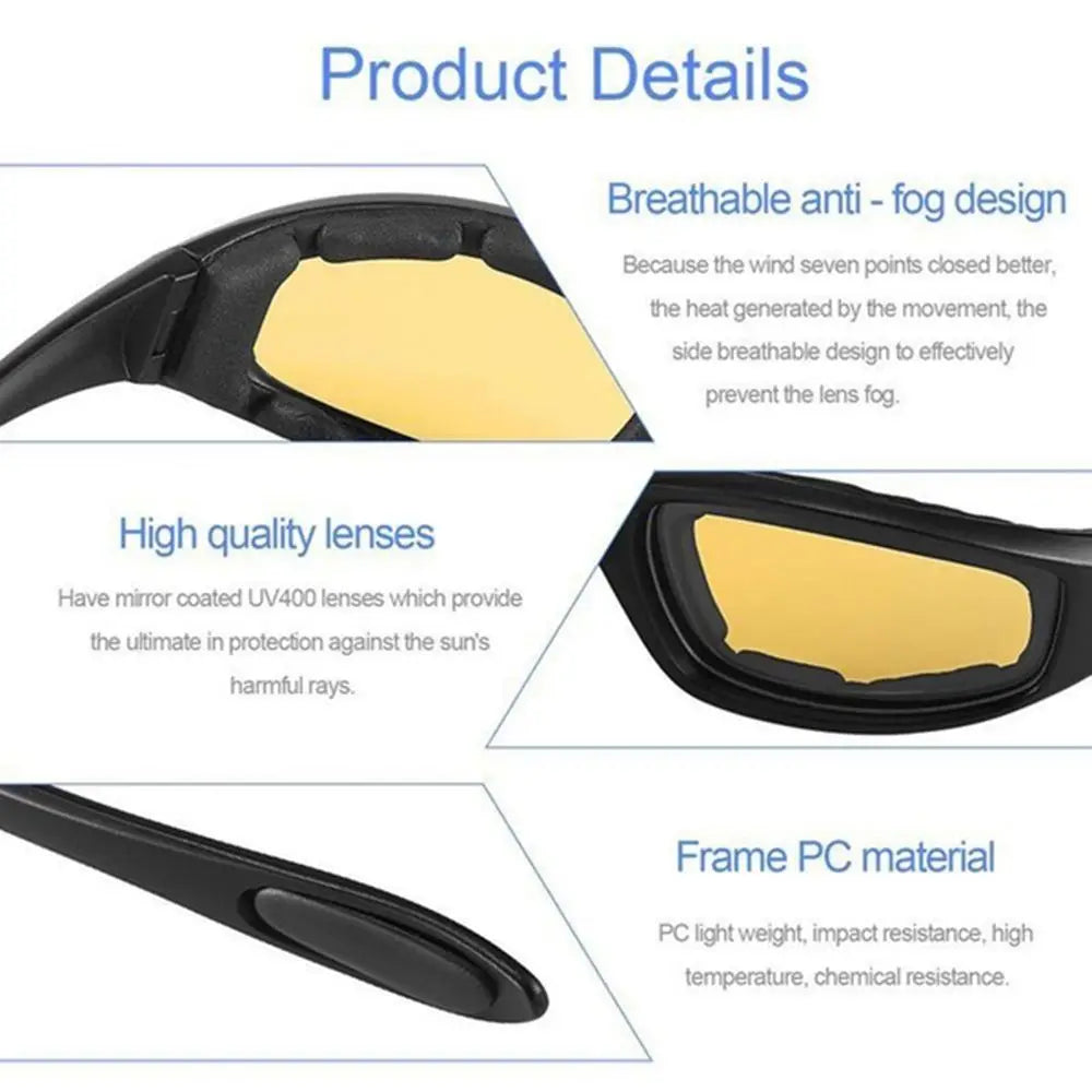 New Motorcycle Riding Glasses Cool Goggles Outdoor Sport Protective Gears Windproof Dustproof Scooter Sunglasses Eye Protection