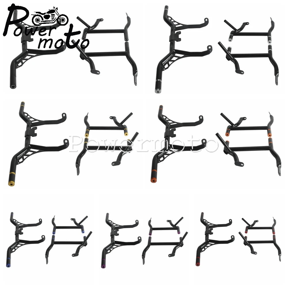 Highway Engine Guard Crash Bar Frame Slider Saddlebag Tip-Over Bar Set For Harley Touring Electra Road Street Glide Road King