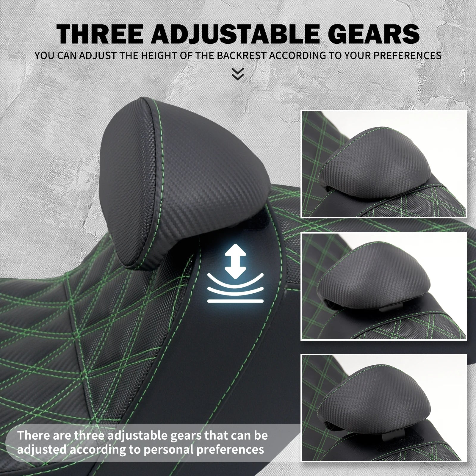 Motorcycle 2-Up Seat With Driver Backrest Cushions Lattice Stitch Front Rear Seat For Harley Touring Electra Glide FLHR 2009-23