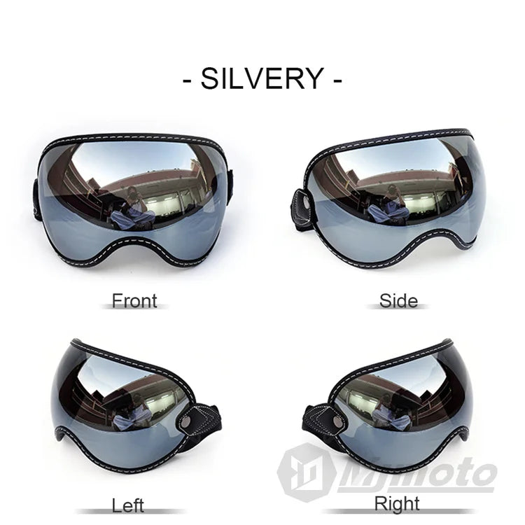 Motorcycle Helmet Glasses Sun Protection Women's Men Moto Glasses Helmet Goggles Anti-Fog Sun Visor Motocross Helmet Eyeglasses