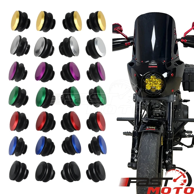 Motorcycle Club Style Fairing T25 Bolts Screws For Harley Softail Low Rider ST For Road Warrior Hand Guards Bolt Bushing Inserts