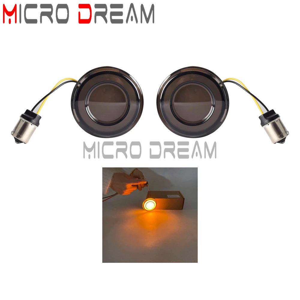 LED Turn Signal Amber Light Bullet Style 1156 1157 Brake Indicator For Harley Dyna Touring Street Glide Road King Sportster