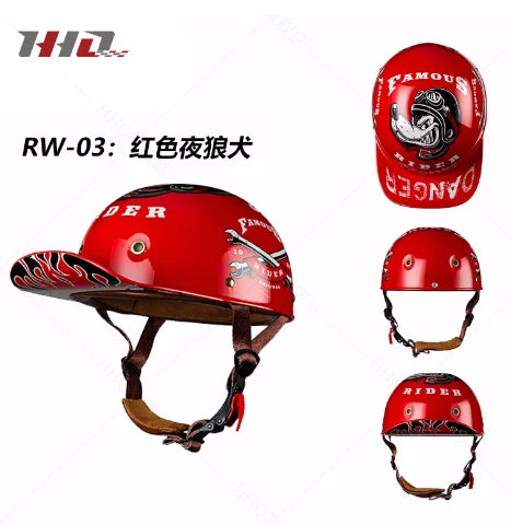Motorcycle Helmet Electric Vehicle Riding Locomotive for Harley Retro Half Helmet Four Seas Universal Helmet Helmet Wholesale