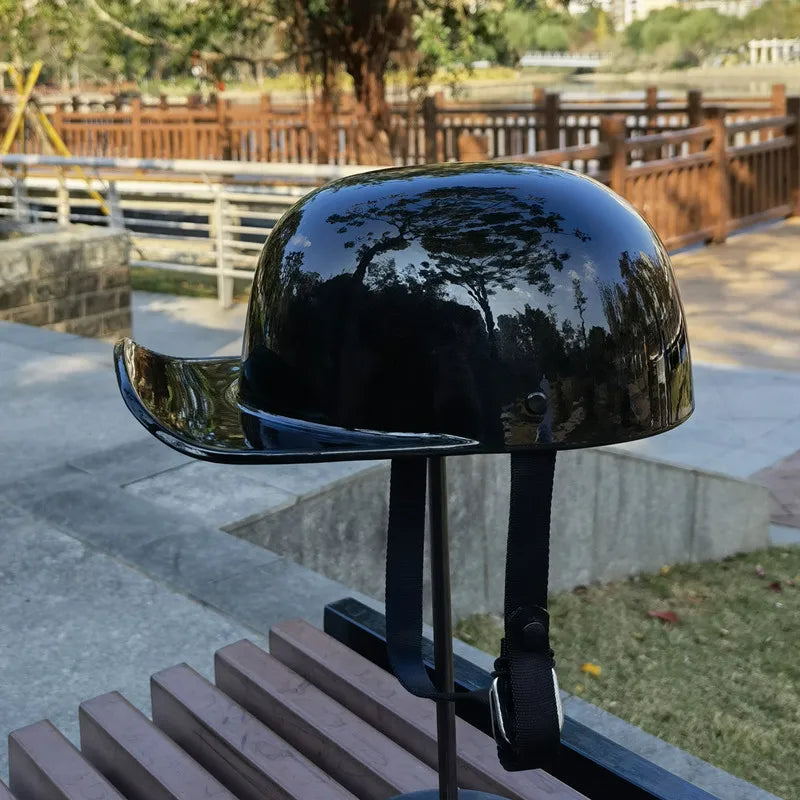 New Baseball Cap Helmet Motorcycle Vintage Retro Helmets Biker Hip-Hop Open Face Scooter Cruiser Chopper Gangster DS Men Women