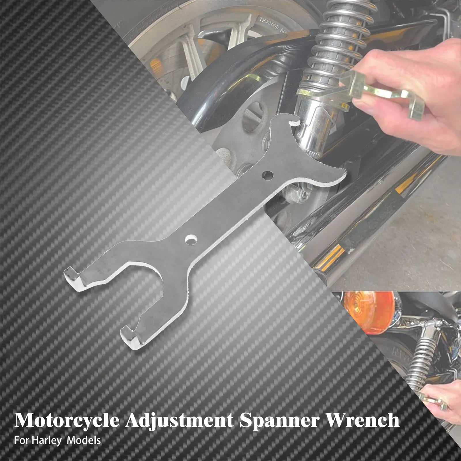 Rear Shock Spanner Motorcycle Adjustment Wrench Tool For Harley Sportster XL883 1200 Touring Road King FLHR Dyna FXD Softail FLS