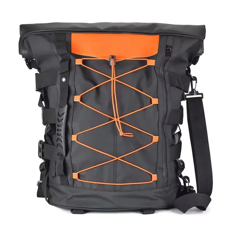 30-65L Large Capacity Waterproof Motorcycle sissy bar Bag Travel Luggage Tail Rack Bags Backpack For Harley Goldwing Accessories