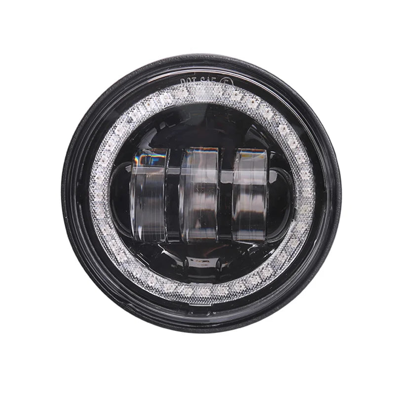 4.5" 4 1/2 Inch Motorcycle LED Fog Passing Auxiliary Light DRL Amber Turn Signal Light for Harley Touring Electra Glide Dyna