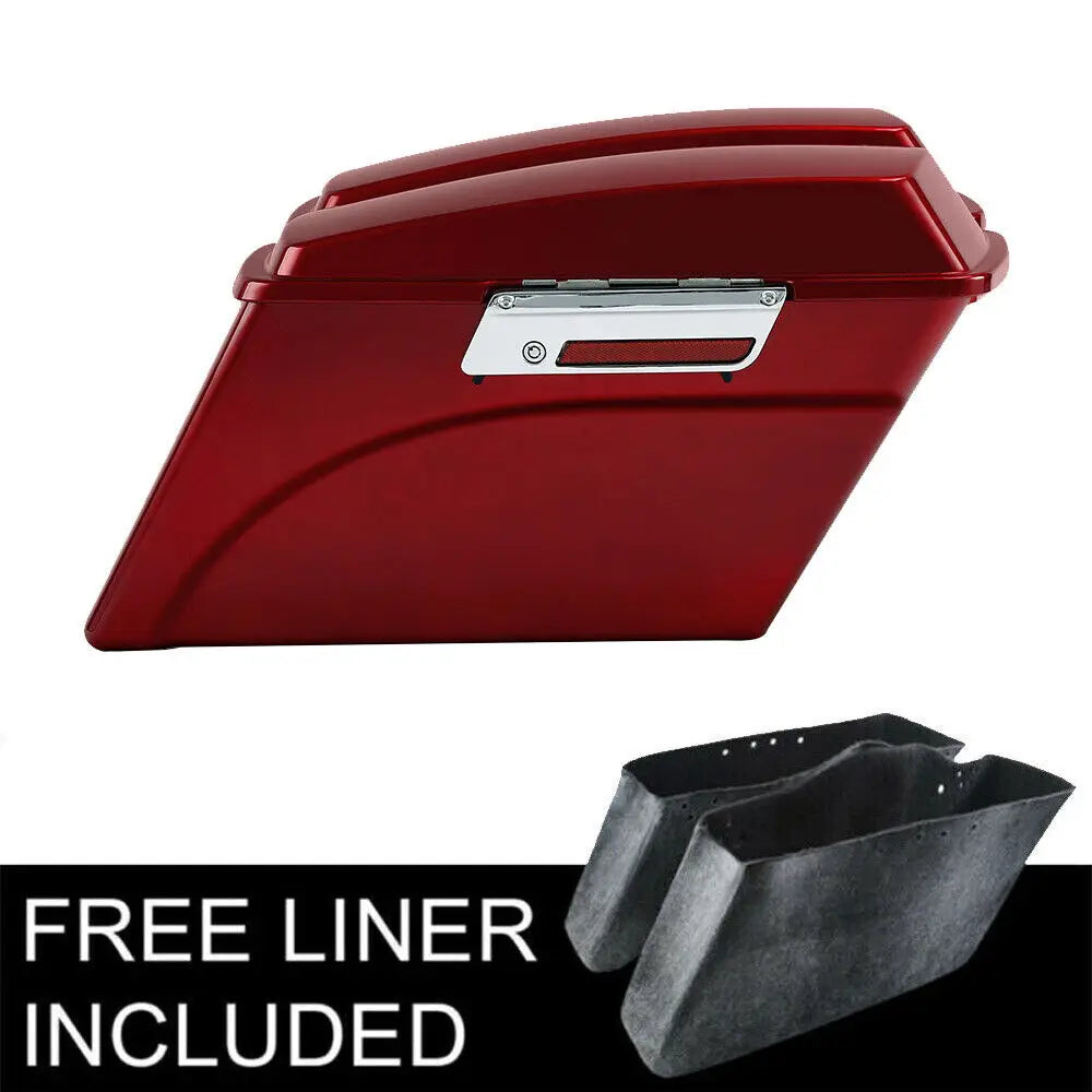 Motorcycle Hard Saddlebag Saddle Bags For Harley Touring Road King Road Glide FLHR FLTR 1994-2013