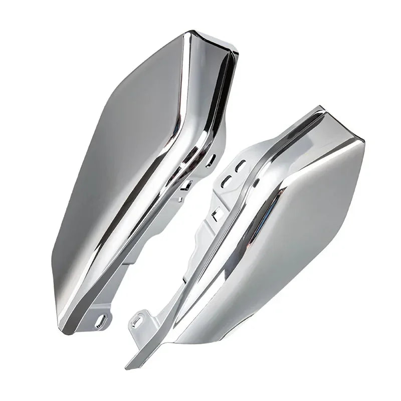 Fit Harley Road Glide 2017 2018 2019 Motorcycle Air Deflector Gloss Black Chrome Heat Shield Anti-scald ABS Plastic Left&Right